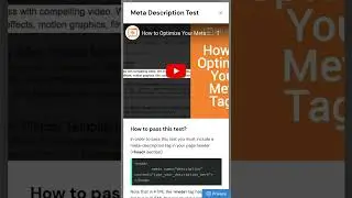 SEO 101 - Meta Descriptions  #seotips #seoready #beginnerseo #searchengineoptimization