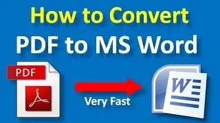 How to Convert PDF files into MS Word format very fast || PDF to Word Conversion -
