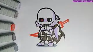 How To Draw Cross Sans Chibi EASY and beautiful
