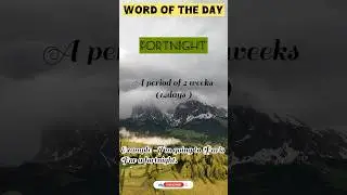 WOTD -Fortnight | #english #englishvocabulary #shorts