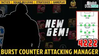 NEW 4222 GEM | COUNTER ATTACK MANAGER REVIEW | PES 2021 MOBILE