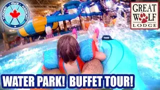 GREAT WOLF LODGE Birthday Trip! Niagara Falls! Water Park! Buffet! Slides, Pools & Hotel Tour! Vlog