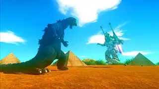 Showa Godzila VS Heisei Mechagodzilla [Animal Revolt Battle Simulator]