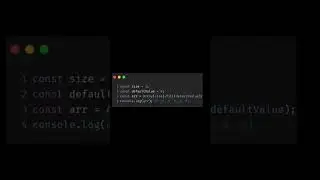 Initialize an array of size n and fill with default values 