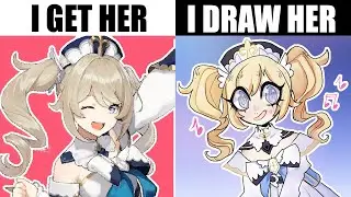 DRAWING EVERY GENSHIN CHARACTER I GET [gacha art challenge]