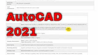 AutoCAD 2021 - System requirements for WINDOW and MAC | NTD Official