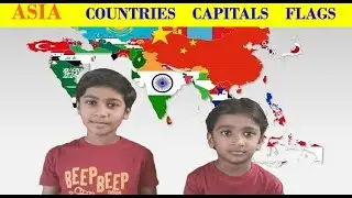 Countries and capitals of Asia with flags, country capitals, capitals of the countries world quiz