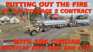 SnowRunner Putting Out The Fire At The Storage 2 Contract With ANK Civ Navistar Zikz 566a And Lo4f