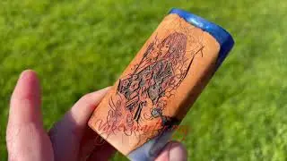 "Promise" a twin tube 18650 dna250c engraved sterling silver plated 200 watt mod