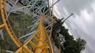 Russian Schwarzkopf Roller Coaster Front Seat POV Wonder Island Park St Petersburg Russia
