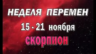 СКОРПИОН 🔮 НОВЫЕ ДЕЛА в РАБОТЕ 🔮 неделя с 15 по 21 ноября. Таро прогноз гороскоп гадание
