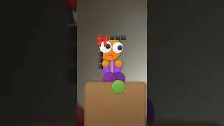 Girl farts in a farting box.