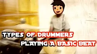 Types Of Drummers Playing A Basic Beat | Rock Muzix Musiczzz