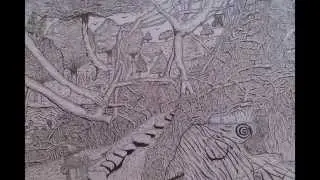 Pigment liner art.