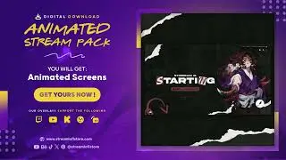 Anime Stream Overlay Pack — Animated Twitch & YouTube Graphics