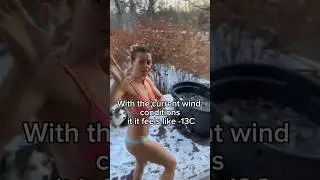 Ice bath Canada. Freezing 🥶