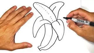 How to draw a Banana Step by Step | Banana Drawing Lesson