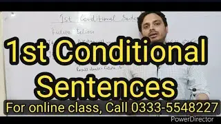 1st Conditional Sentences | By Syed Ali Raza Kazmi