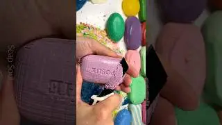 Soap cubes. Asmr soap cutting. Satisfying video