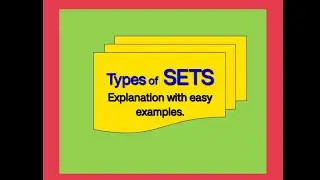 types of sets class 11  set theory