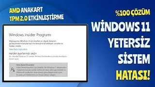 WİNDOWS 11 SİSTEM GEREKSİNİMLERİNİ KARŞILAMIYOR HATASI / ASUS ANAKART TPM 2.0 ETKİNLEŞTİRME