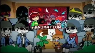 Sans AU Reacts to Chara vs BF Knife Fight in Gacha Club!