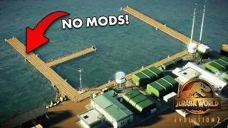 How To Make Docks & Realistic Park Facilities | Jurassic World Evolution 2 Sandbox Tips