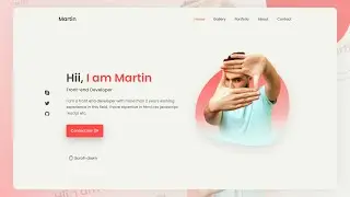 How to Create a Portfolio Website Using Html Css | Home Page in Html Css | Crown Coder
