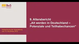 BaS Digitales Fachgespräch - 9. Altersbericht / 