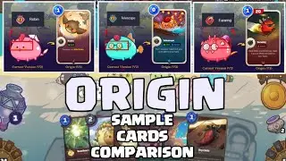 AXIE VERSION OLD AND VERSION NEW (ORIGIN) SAMPLE CARDS COMPARISON #axieinfinity