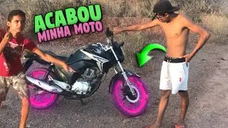 PINTEI A MOTO DO BRUTINHO DE ROSA