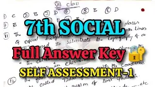 7th 💯Full SOCIAL "SELF ASSESSMENT-1" Question Paper Answer Key  | 💯7th Class SELF ASSESSMENT-1 Key🔐📜