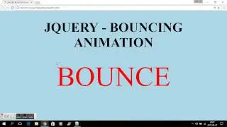 JQUERY - BOUNCING ANIMATION