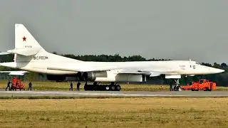 Tu-160 Gives Heat. Afterburner to Max! White Swan Flies Away from MAKS Air Show