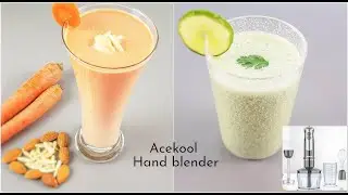 Carrot Almond Milkshake / Masala buttermilk / Acekool Hand blender