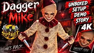 Dagger Mike (clown) animatronic : Unboxing, Setup, Demo, and Story : Spirit Halloween Halloween 2023