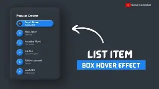 CSS List Item Box Hover Effects | List Item Card Design in HTML and CSS | Source coder 2022 