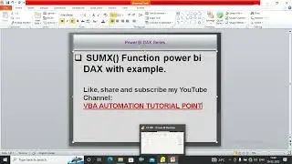 SUMX Function in Power bi DAX | power bi tutorial | power query | DAX in power bi