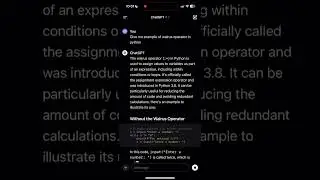 #1 Ask to ChatGPT - Walrus Operator := Python #python #chatgpt