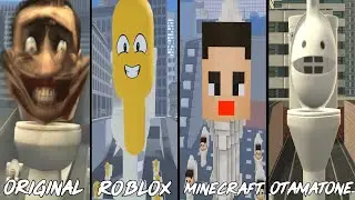Skibidi toilet (All Episode) ORIGINAL vs ROBLOX vs MINECRAFT vs Otamatone