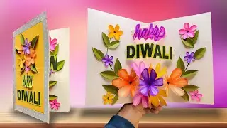DIY Diwali Greeting Card / Handmade Diwali card making ideas / How to make greeting card for Diwali