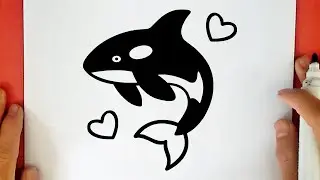 HOW TO DRAW A KILLER WHALE (ORCA)