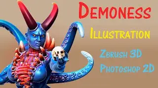 ZBrush to Photoshop - Demoness