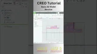 CREO Parametric Tutorial Revolve#creoparametric #creotutorial #creo #3dmodeling #cadcamtutorials