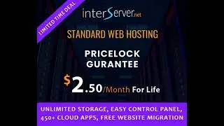 InterServer Unlimited Standard Webhosting Price Lock Guarantee - $.01 For First Month