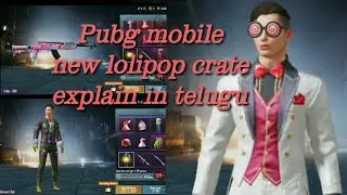 Pubg mobile new lolipop crate gun skins  and outfits explain in telugu
