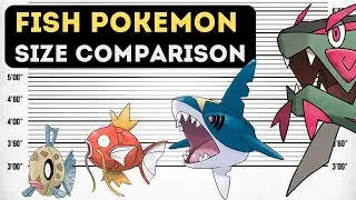 Fish Pokemon - Size Comparison