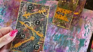 Mixed media Index cards & textured painty papers
