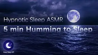 Hypnotic Sleep ASMR | Humming to Sleep (female) | Sleep ocean waves | HD ocean scenery