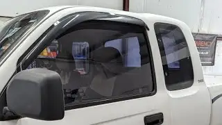 Removing old, faded tint and adhesive off an early 2000s Toyota Tacoma! #tinting